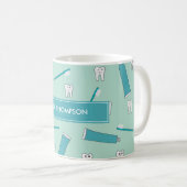 Mug Douceur Toth Turquoise Mint dentifrice Toothbrosse (Devant droit)