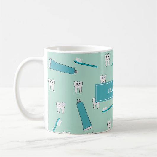 Mug Douceur Toth Turquoise Mint dentifrice Toothbrosse (Gauche)