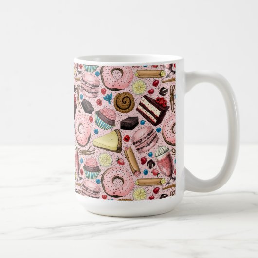 Mug Douceurs sur rose (Droite)