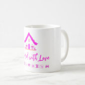 Mug Douche avec Love baby shower maison rose (Devant droit)