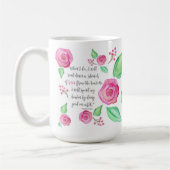 Mug Douche d'aquarelle de roses (Gauche)