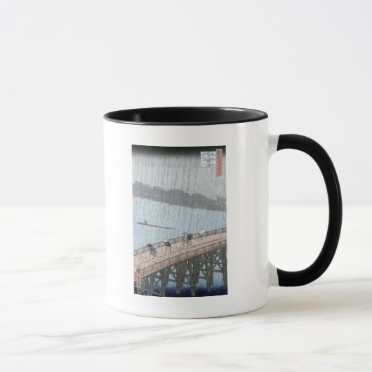 Mug Douche soudaine au-dessus de pont de Shin-Ohashi (Droite)