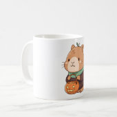 Mug Doudou Capybara Pullover Citrouille Feuilles d'Aut (Devant gauche)