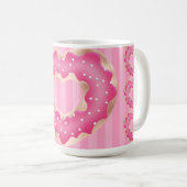 Mug Doughnut Coeur Rose (Devant droit)