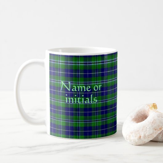 Mug Douglas Official Tartan avec monogramme / nom (Avec donut)