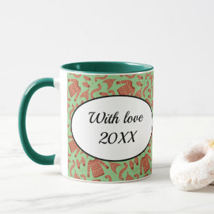 Mug Douille de Noël moche Casquette Scarf Rouge Blanc