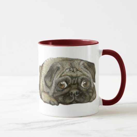 Mug Douillettement comme carlin (Droite)