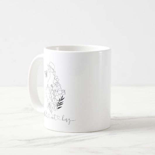 Mug Doula avec coeur (Devant gauche)