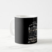 Mug Douleur de thérapeute de massage enlevant la santé (Devant gauche)