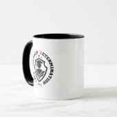 Mug Douleur, Dureté, Détermination – Citation Drôle de (Devant gauche)