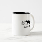 Mug d'ours noir blanc personnalisé (Devant droit)