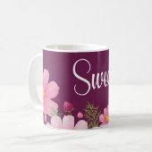 Mug Doux 16 Anniversaire Avec Marguerites Roses (Devant gauche)