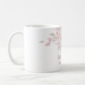 Mug Doux Blush rose Floral 70e anniversaire de fête ca (Gauche)