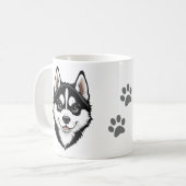 Mug Doux chiot Husky sibérien (Devant gauche)