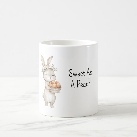 Mug Doux comme un lapin pêche (Centre)