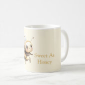 Mug Doux comme un miel adorable abeille heureuse (Devant droit)