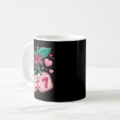 Mug Doux dés de cerise Saint-Valentin rose Kawaii 67 s (Devant gauche)
