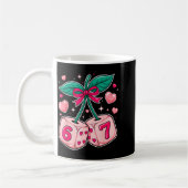 Mug Doux dés de cerise Saint-Valentin rose Kawaii 67 s (Gauche)