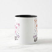 Mug Doux et effrayants crânes et étoiles blancs Hallow (Centre)