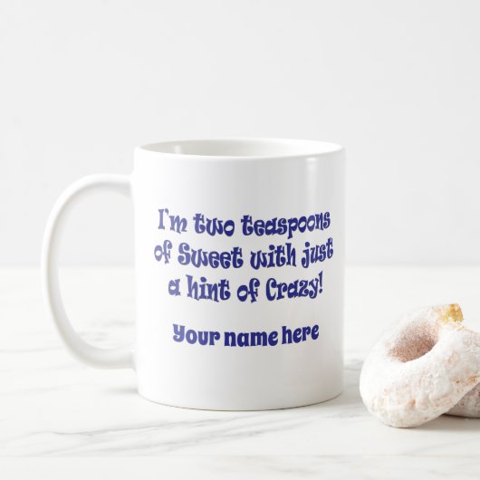 Mug Doux et fou (Avec donut)