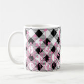 Mug Doux fleur sauvage rose mignon doodé noir blanc pl (Gauche)