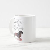 Mug Doux Météo Naughty Chien Aquarelle Dachshund (Devant gauche)