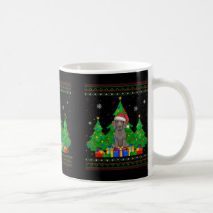 Mug Doux moche arbre de Noël Santa Hat Whippet Chien