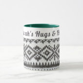 Mug Doux moche confortable personnalisé | Hugs et caca (Centre)
