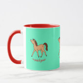Mug Doux Pony Avec Sois Toi-Même Citation (Gauche)