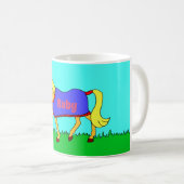 Mug Doux Trotting avec nom sur le tapis (Devant droit)