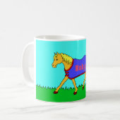 Mug Doux Trotting avec nom sur le tapis (Devant gauche)