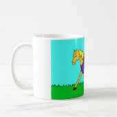 Mug Doux Trotting avec nom sur le tapis (Gauche)