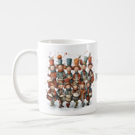 Mug Douze batteurs battant Noël 11oz capricieux (Gauche)