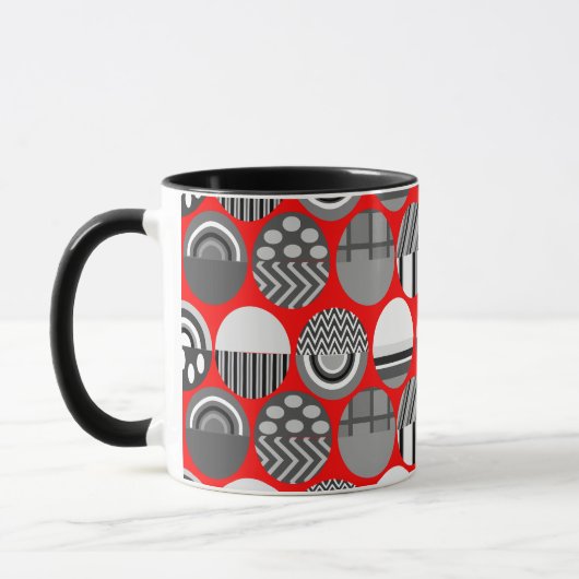 Mug d'ovales à motifs gris (Gauche)