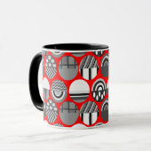 Mug d'ovales à motifs gris (Devant gauche)
