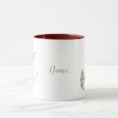 Mug Dove Elegant Monogramme Initial C Votre Nom (Centre)