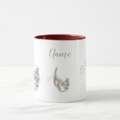 Mug Dove Elegant Monogramme Initiale A Personnalisé (Centre)