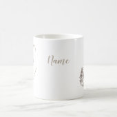 Mug Dove Elegant Monogramme Initiale E Personnalisé (Centre)