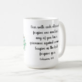 Mug Dove of Peace w Verse des Colossiens 3:13 (Devant droit)
