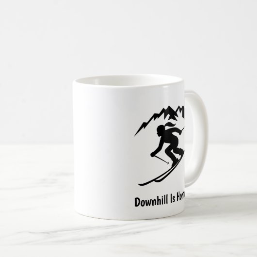 Mug "Downhill Is Home" (Devant droit)