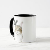 Mug Downton Cat | Orné De Plumes (Devant gauche)
