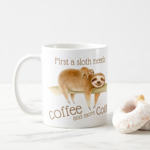 Mug Dozing paresse et bébé mignon a besoin de slogan c