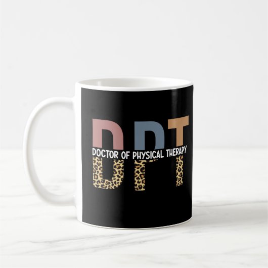 Mug DPT Docteur en Thérapie Physique Typographie de Ch (Gauche)