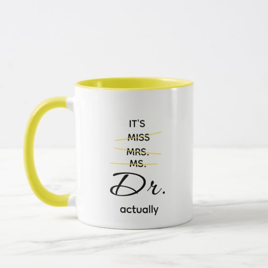 Mug Dr. En fait Jaune (Gauche)