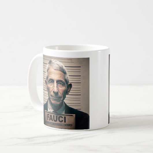 Mug Dr. Fauci Mugshot (Devant gauche)