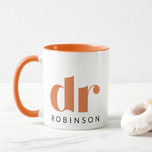 Mug dr [Nom personnalisé] (Avec donut)