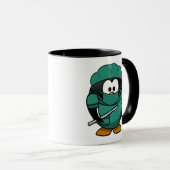 Mug Dr. Penguin Cartoon médicale (Devant droit)
