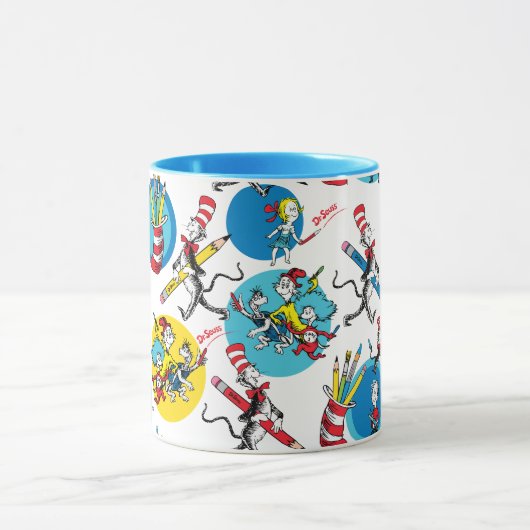Mug Dr Seuss | Caractères avec Motif de crayons (Centre)