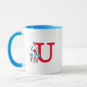 Mug Dr. Seuss Chapeau Cat, Monogramme Chose Un (Gauche)