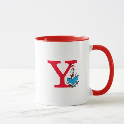Mug Dr. Seuss Chapeau Cat - Monogramme de lecture Y (Droite)